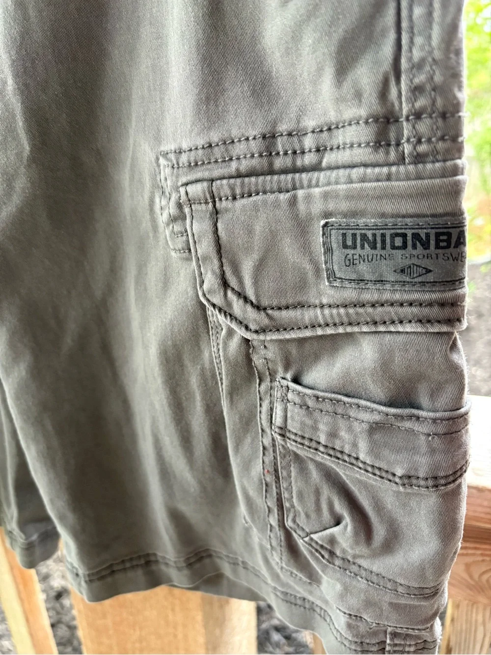 Men’s UnionBay Grey Cargo 5 Pocket Fly Zip Belt Loops Cotton Short 32
